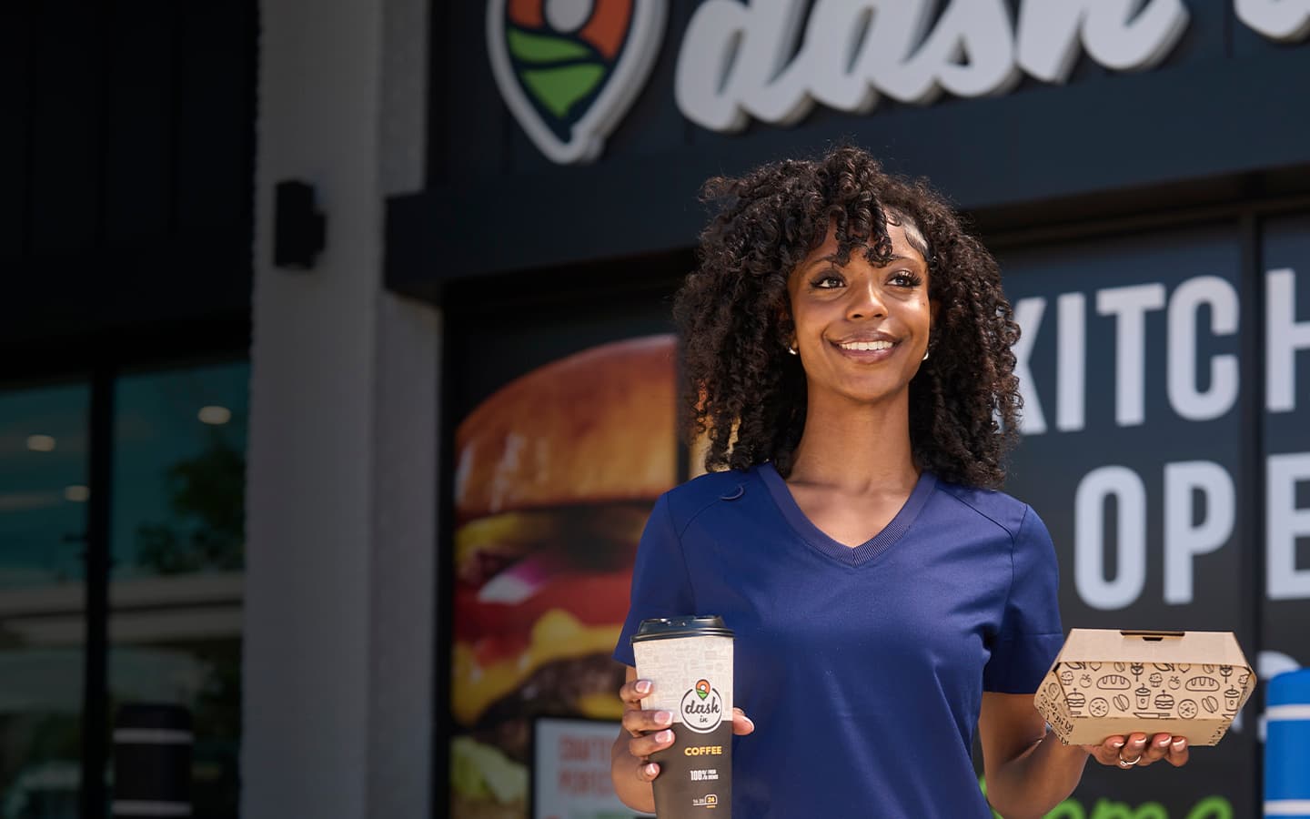 Nurse leaving Dash In convenience store - desktop
